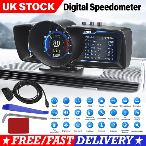 Car obd2 gps gauge smart - obd2+gps, hud