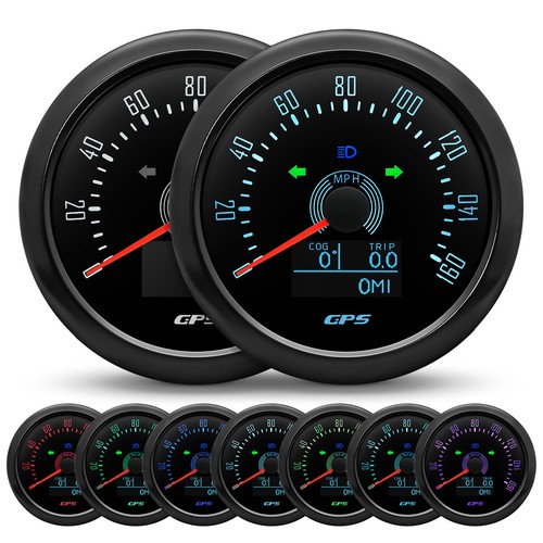 85mm black gps speedometer - black,