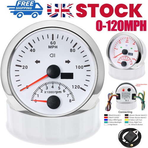 85mm gps speedometer 120mph - speedometer,