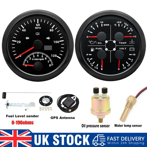 85mm gps speedometer - speedometer, 0-120mph