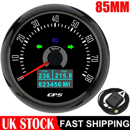 85mm black gps speedometer - black,