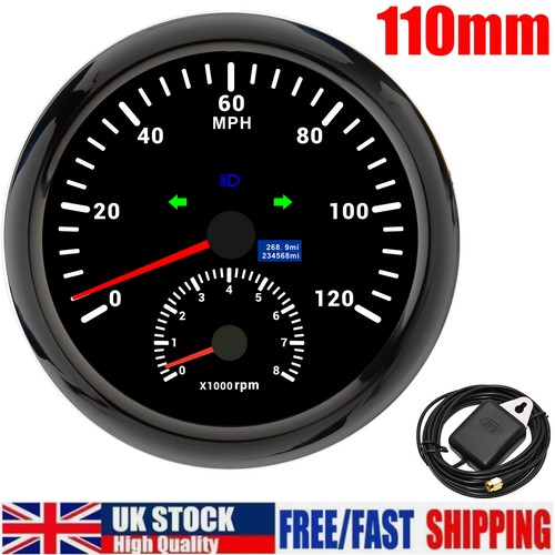 110mm black gps speedometer - black,